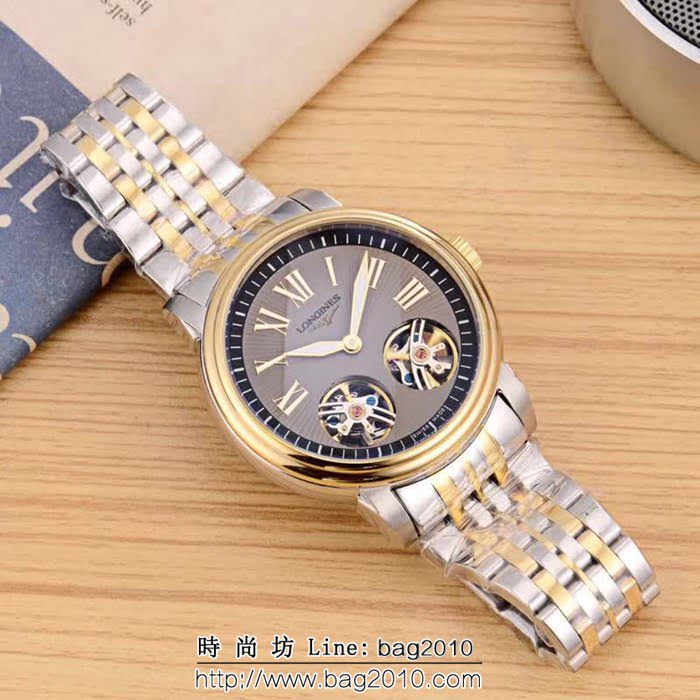 LONGINES浪琴 新品上市恒動雙飛輪 精品男士腕表 WSS1697